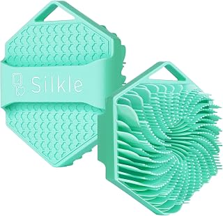 Silicone Body Scrubber - Exfoliating Bath Brush and Skin Cleanser - Shower Sponge for Gentle Body Scrub and Wash - Silicone Scrubbing Care Tool for a Refreshed and Renewed You - Green