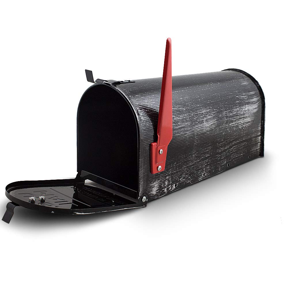 Bituxx US Mailbox Amerikanischer Briefkasten Standbriefkasten Wandbriefkasten Letterbox Retrolook Inclusive Standpfosten