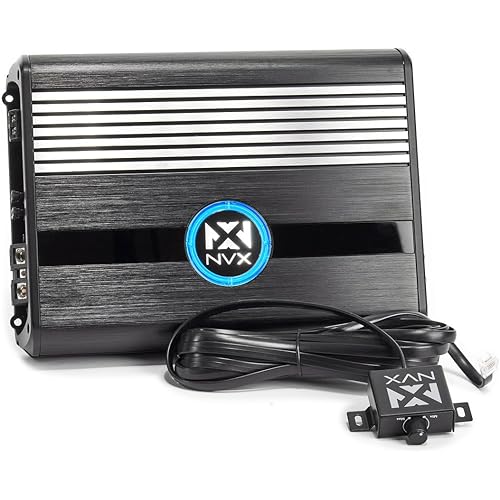 NVX BDA7501 750W RMS BD-Series Class D Monoblock Car Amplifier, 2-Ohm Stable, 450W RMS @ 4Ω, 750W RMS @ 2Ω, Variable Bass Boost, Low-Pass & Subsonic Filters, Wired Remote Bass Knob