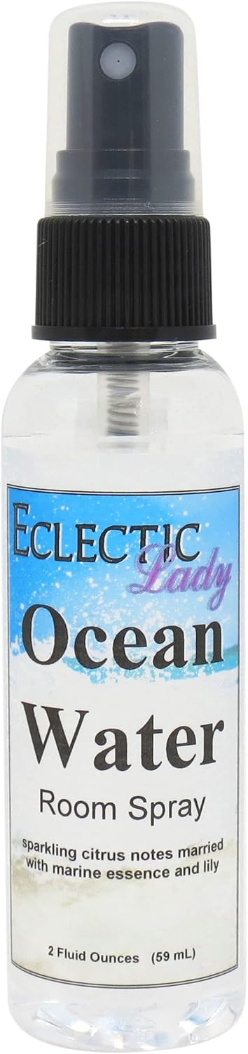 Ocean Water Room Spray (Double Strength), 16 Ounces, No Artificial Colors, Parabens, or Preservatives - Fragrant Aromatic Room Mist For Home, Room, Office