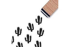 Cactus Rubber Stamp, 3/5 Inch Small Mini Stamp for Scrapbooking Card Making Planner