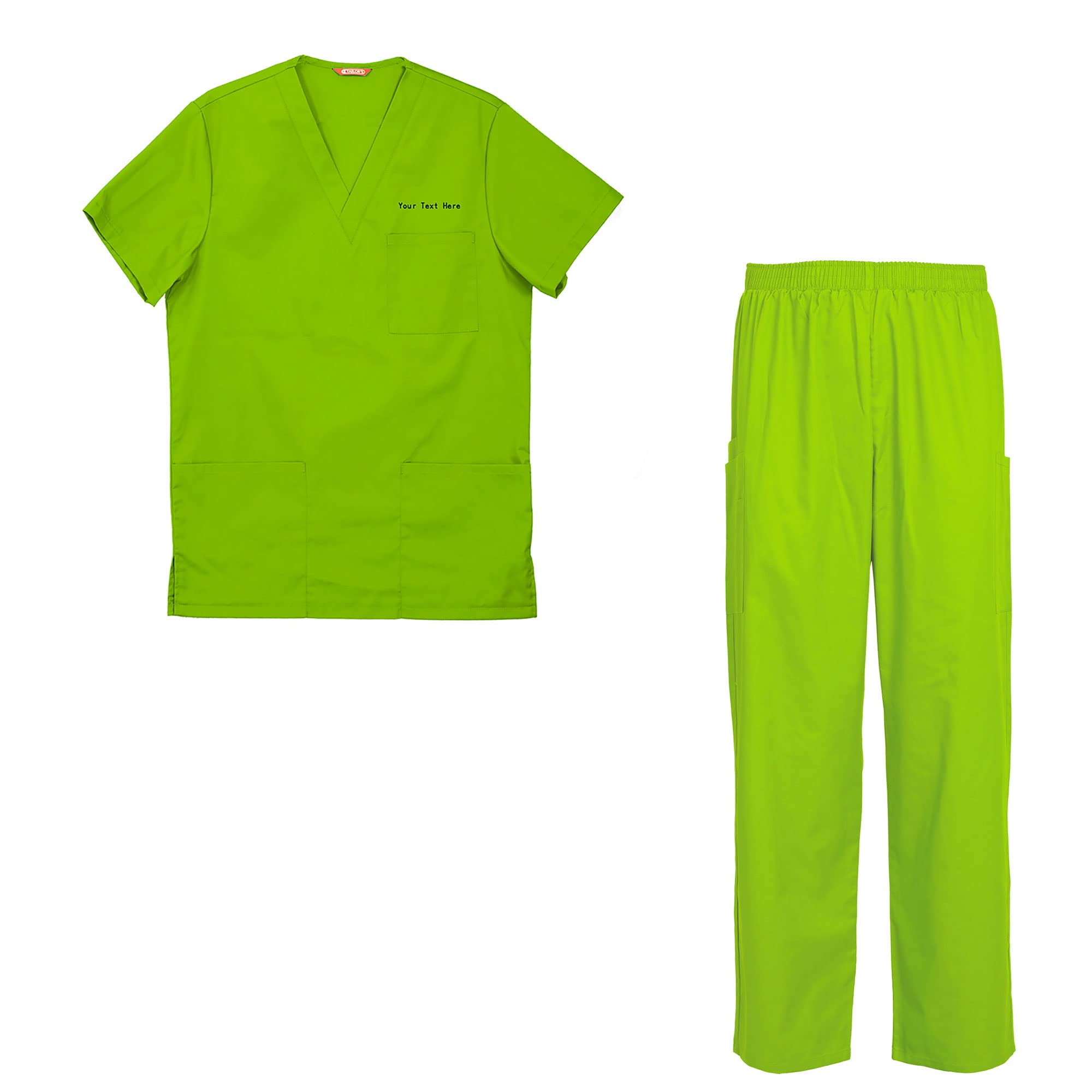 Personalizzata Uomo Divisa Ospedaliera Uniforme Sanitaria Set con Casacca e Pantalone Divise Uniformi Medica Set con Maglia e Pantaloni Uniformi Mediche Personalizzabile