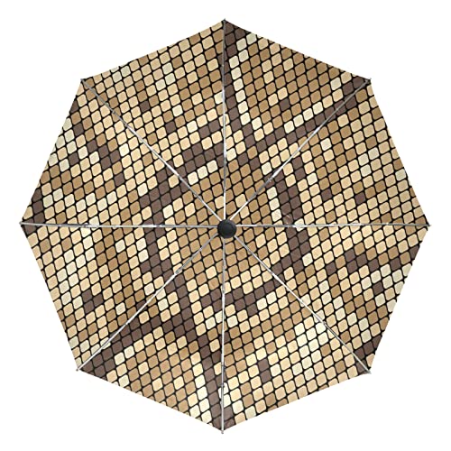 Parapluie automatique Vnurnrn luxe imprimé peau de serpent chic