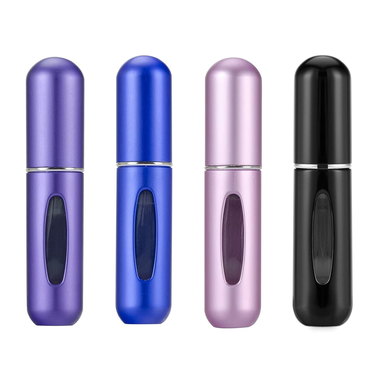 Design Studio Pack of 4 Empty Refillable Travel Bottles Multicolour Chrome Finished-image-48