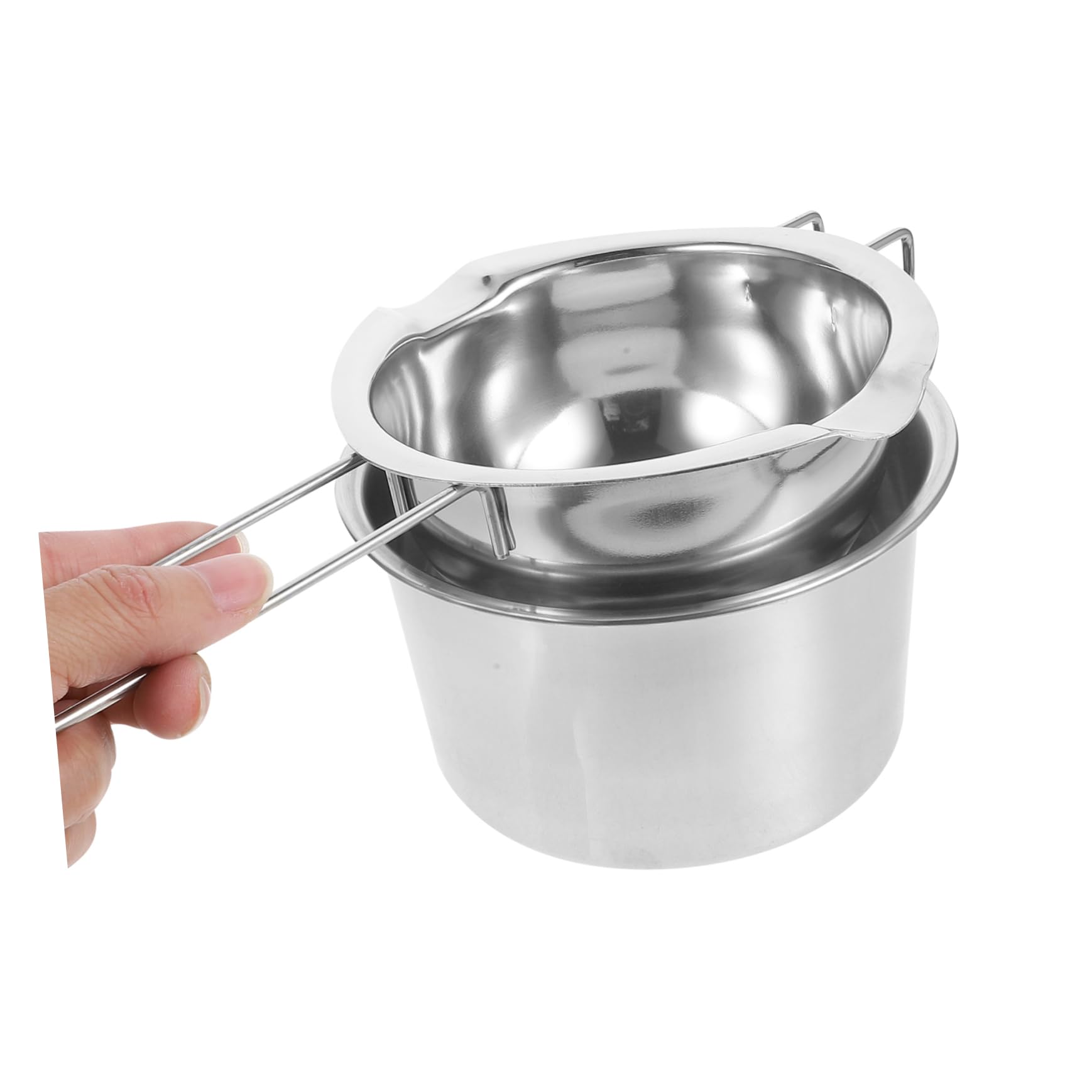 Holibanna Plug-in Wax Melting Pot Set 2pcs DIY Candle Making Kit Large Capacity Heat Resistant Handle for Cheese Candy