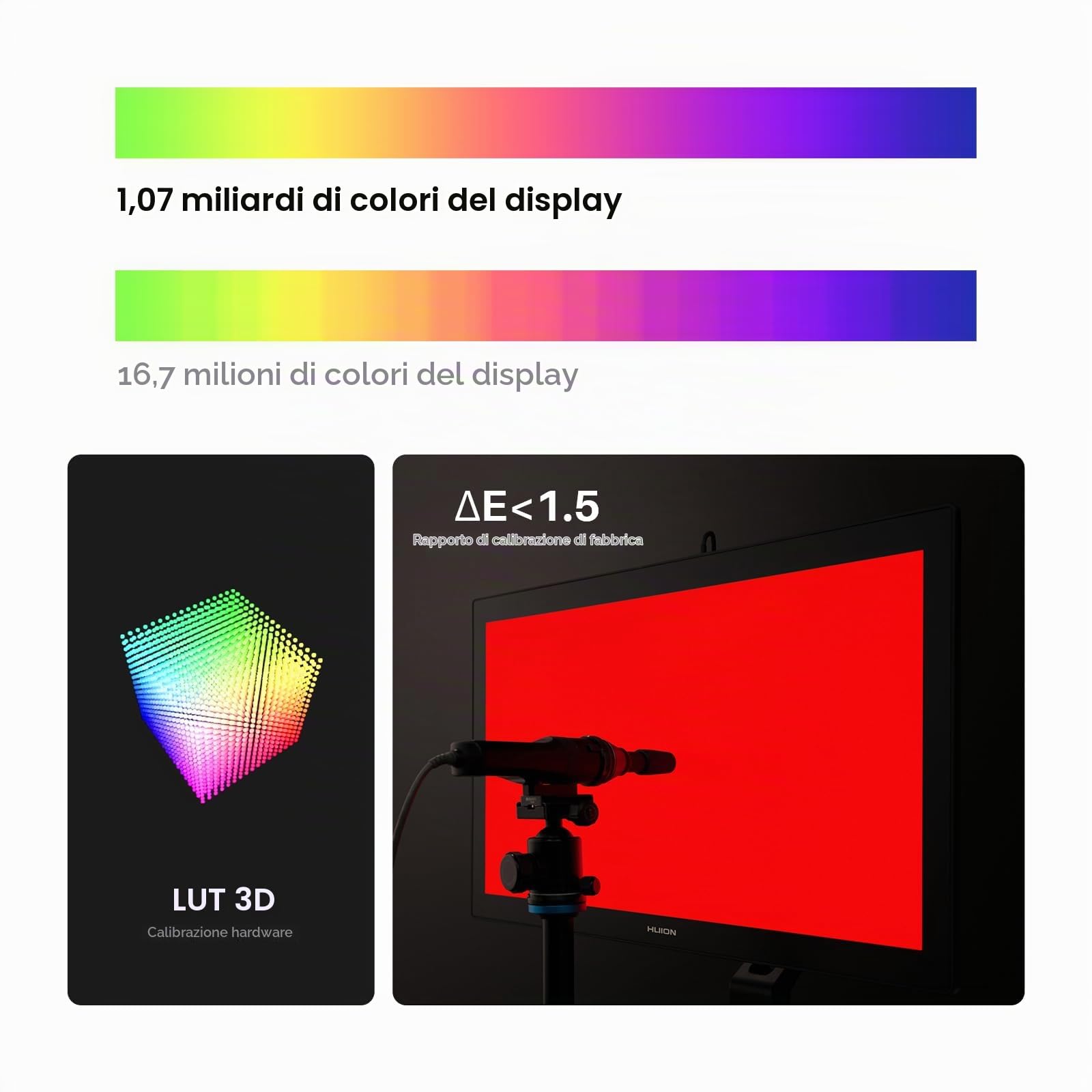 HUION KAMVAS Pro 27 4K UHD Tavoletta da disegno con schermo, penna PenTech 4.0 senza batteria con tablet grafico antiriflesso di seconda generazione, schermo multi-touch 98% Adobe RGB per artisti