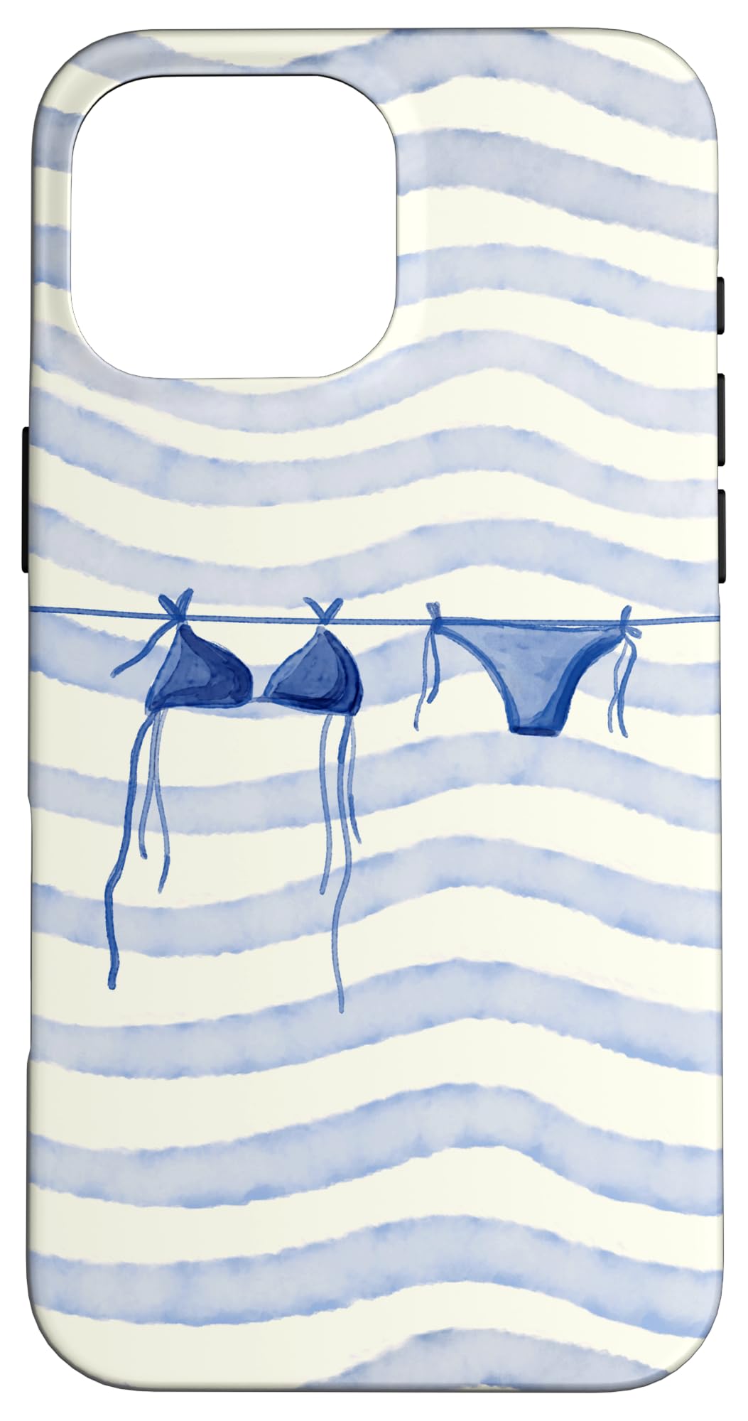 Preppy Bikini in Blue - Summer Seaside Aesthetic Case for iPhone 16 Pro Max