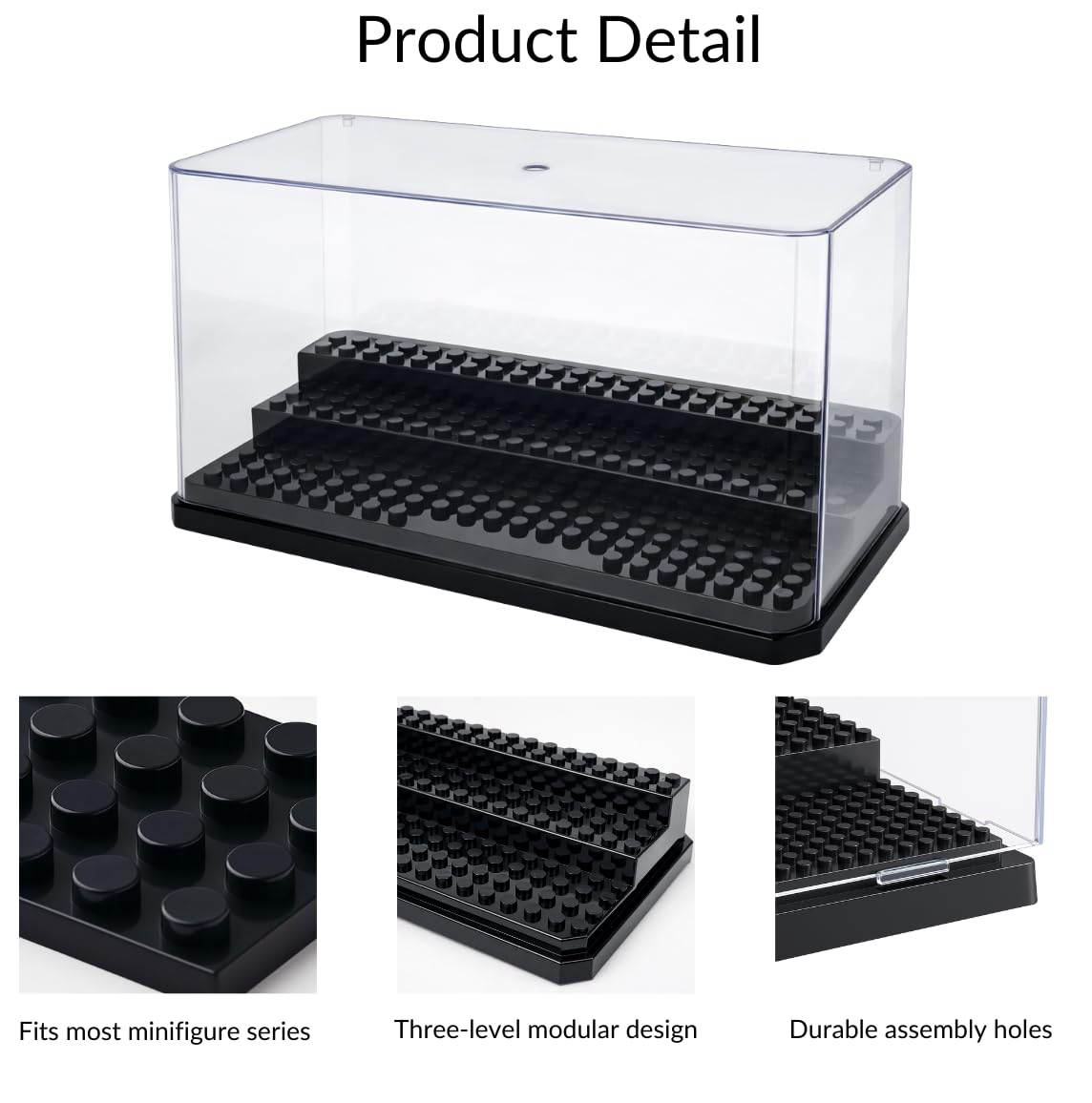 DailyTrends Acrylic Minifigure Display Case, Clear Dustproof 3-Tier Mini Figure Display Case Mini Figures - Image 2