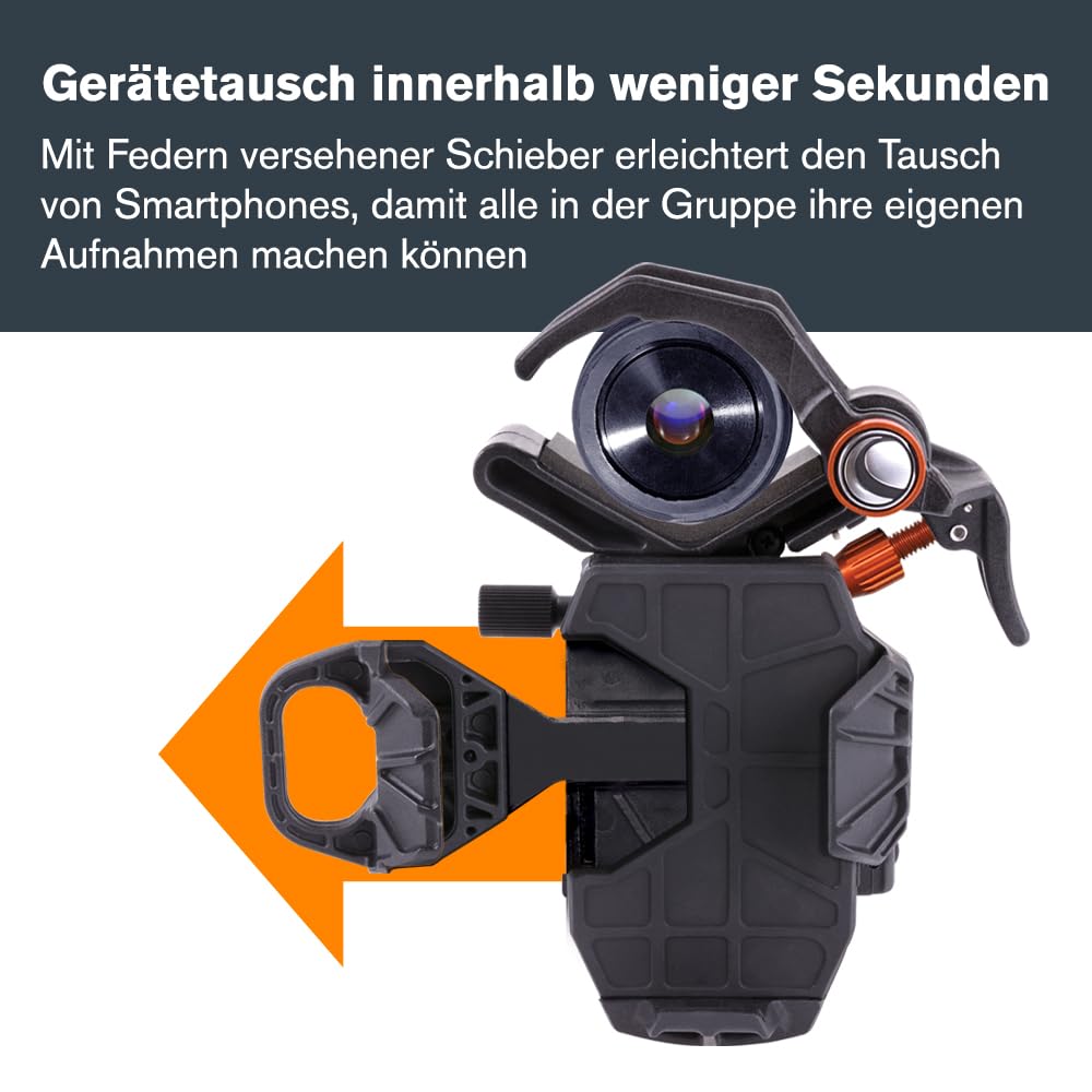 Celestron 81055 NexYZ 3-Axis Universal Smartphone Adapter for Telescopes, Spotting Scopes, Binoculars, Monoculars, Microscopes, Black