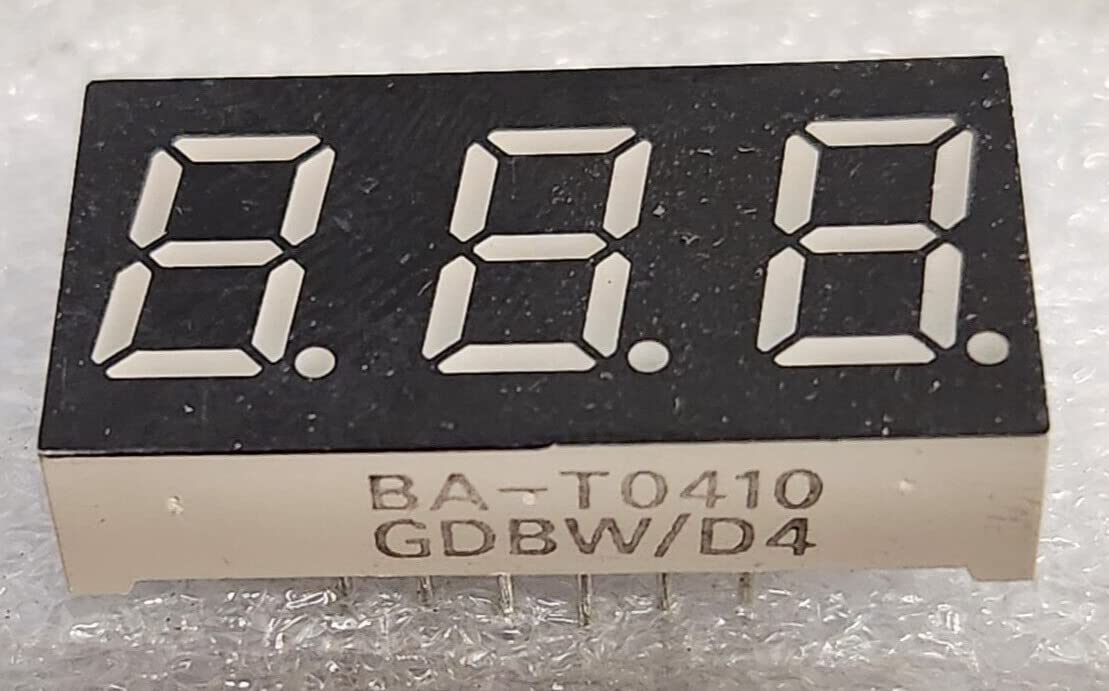 (1 PC) BA-T0410GDBW/D4 Compatible with APEX Triple Digit Display 0,4