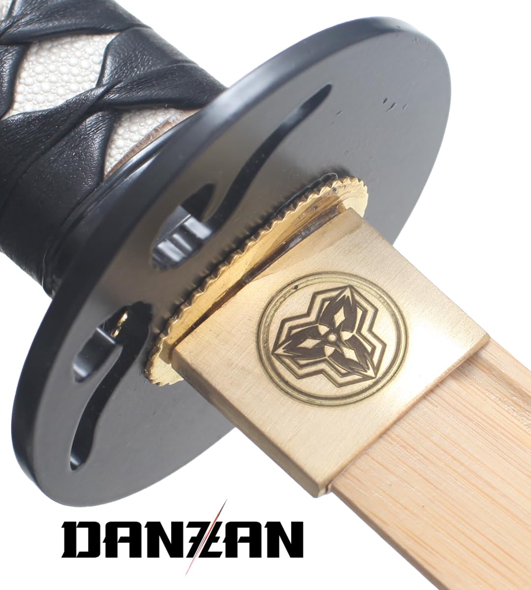 Danzan Katana en Bois Ronin - Sabre Japonais d'Entraînement Ninja Epée Shinobi - Lame en Bois