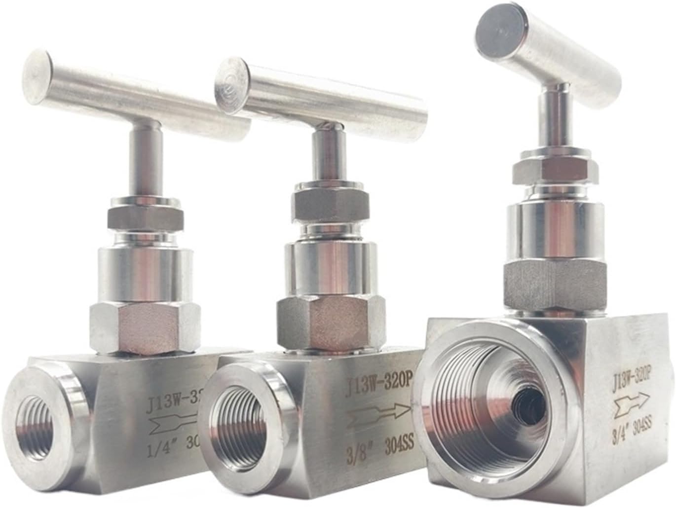 High Temperature And High Pressure NPT Thread Needle Valve Pressure Gauge Needle Valve Stainless Steel J13W-320P Globe Valve(1/2")