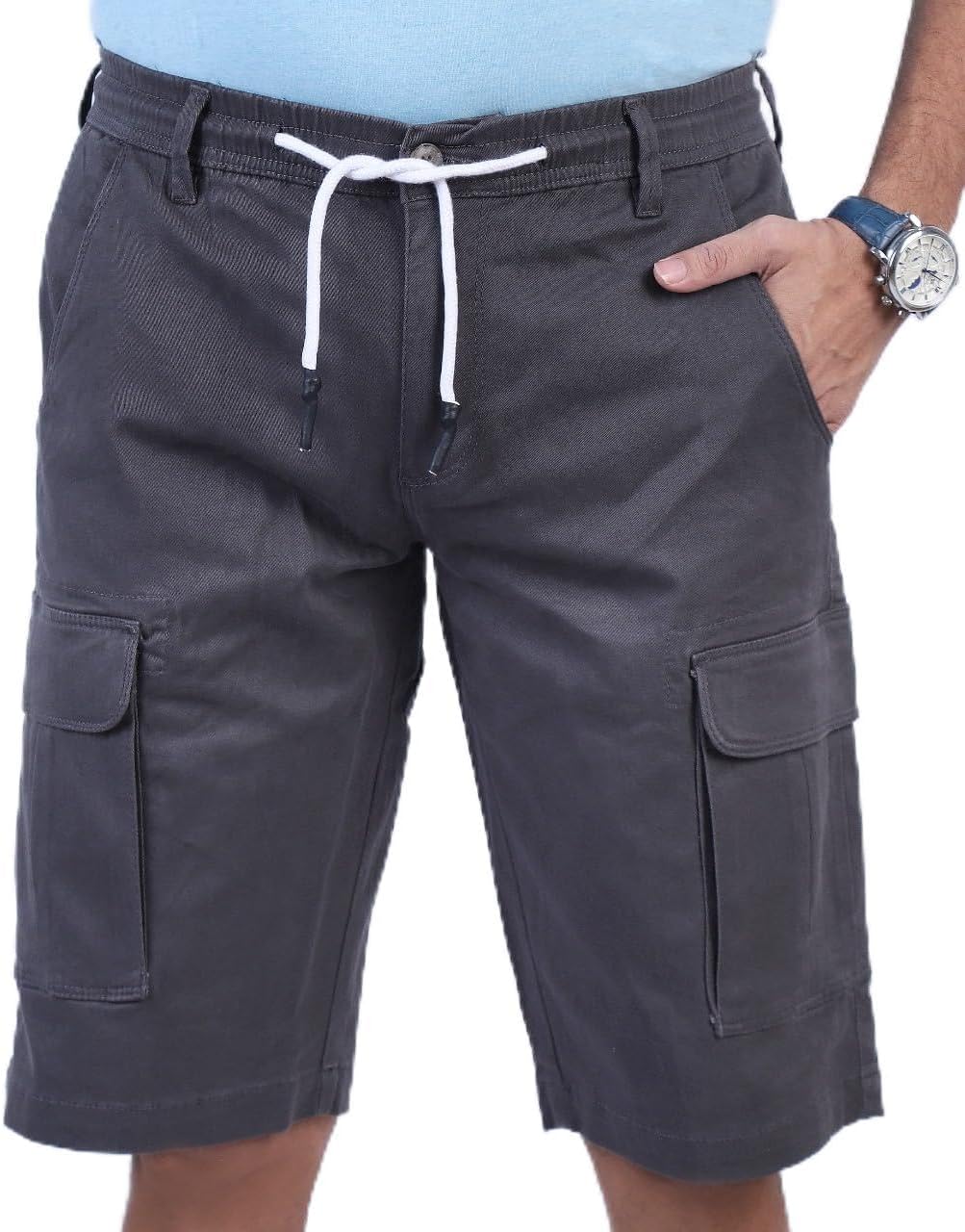 CHARBONNIER Cargo Shorts for Men's Performance Series Extreme Comfort, 100% Cotton