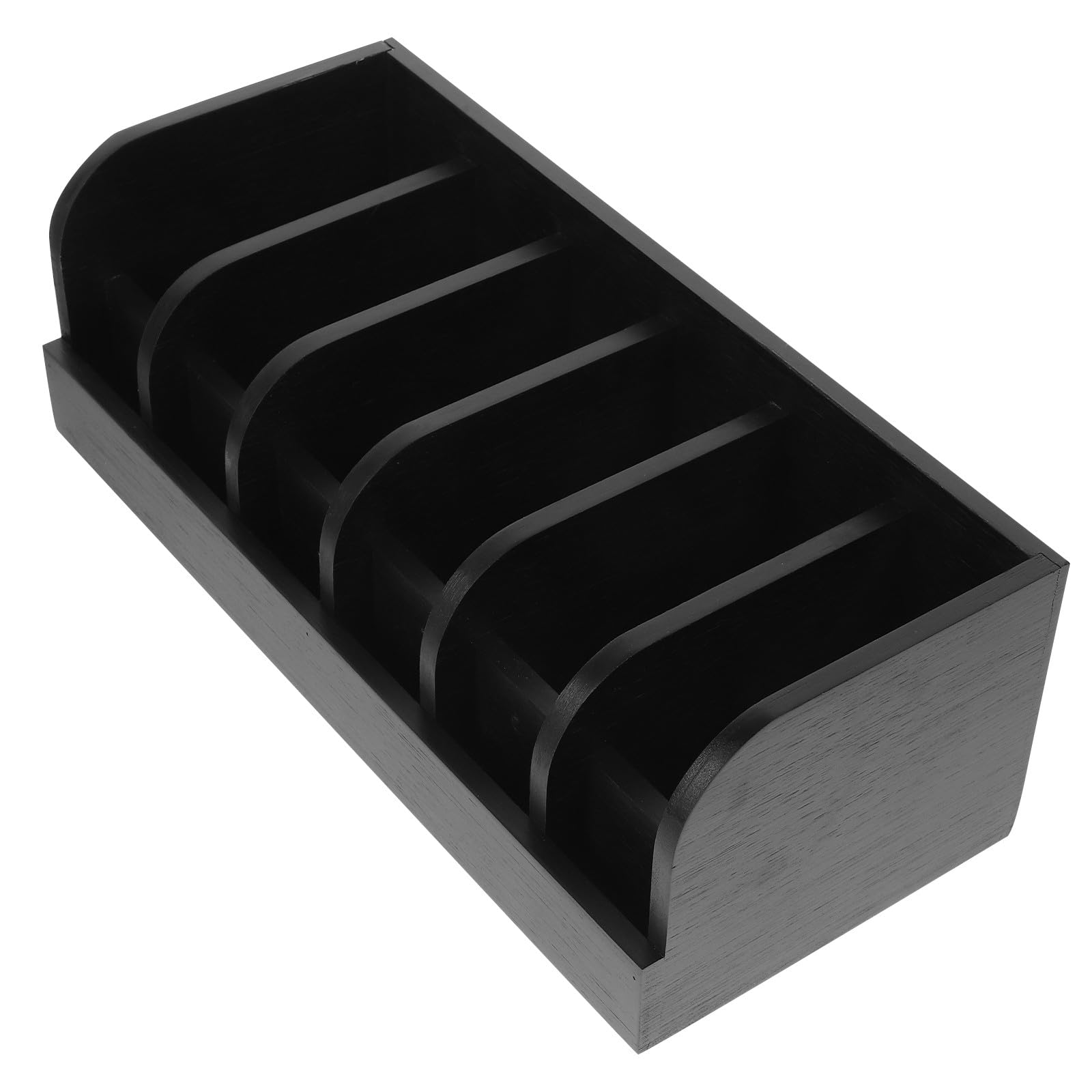 Soporte para cinturones negro Uonlytech de bambú con 6 divisiones para proteger tus complementos 8