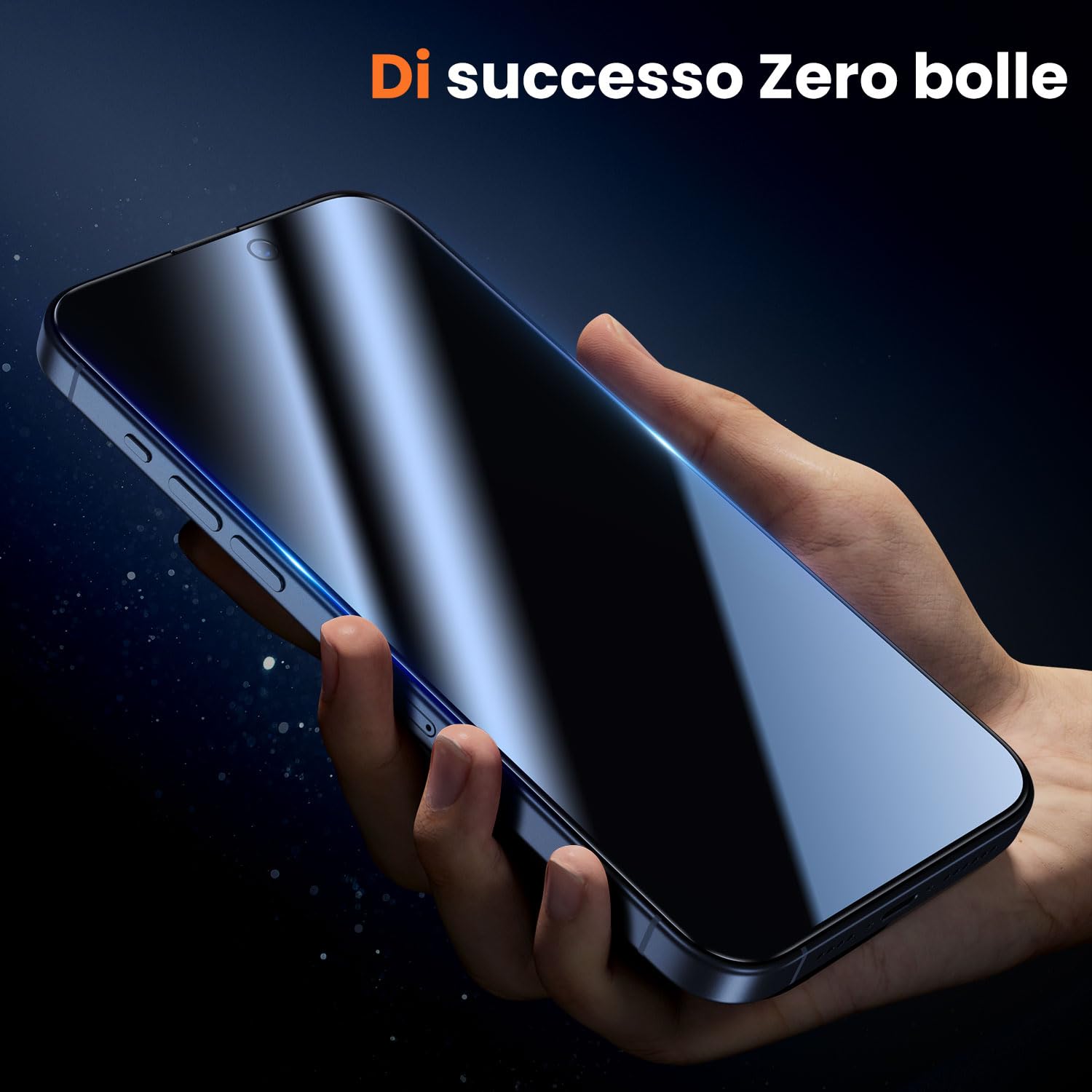 UniqueMe per iPhone 15 Pro Privacy Pellicola Protettiva - [Protezione Completa del Display] Anti Spia Privacy Vetro Temperato per iPhone 15 Pro, Installazione Automatica, 2 Pezzi