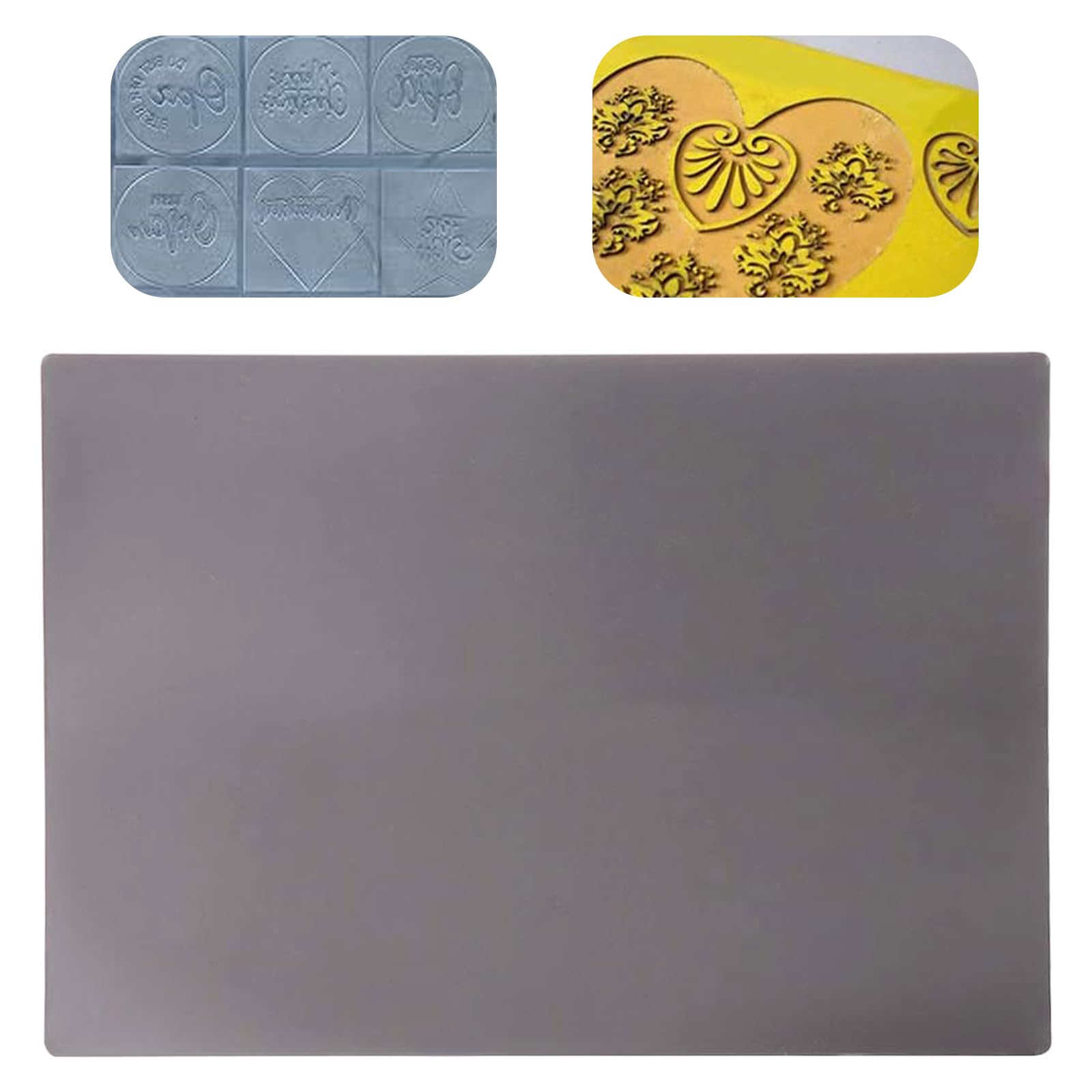 1 pezzo di gomma per timbri laser e 25 supporti per timbri bianchi, per incisione laser, per lavori fai da te, 297 x 211 x 2,3 mm