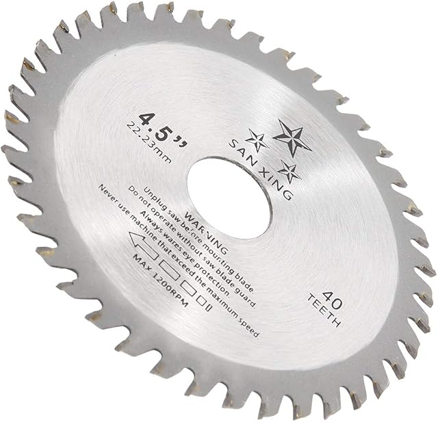 115mm Carbide Saw Blade 40T Saw Plunge Blade Discs Blade Woodworking Wood Plastic Cutting 4.5inch (1Pack)