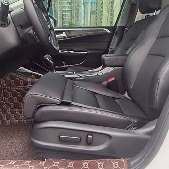 Extended Seat Cushion Car Seat Extender Cushion Leg Support Cushion Both Legs Pull Strap Car Seat Extender Black Beige Dark Brown Tan for Bus Train Black