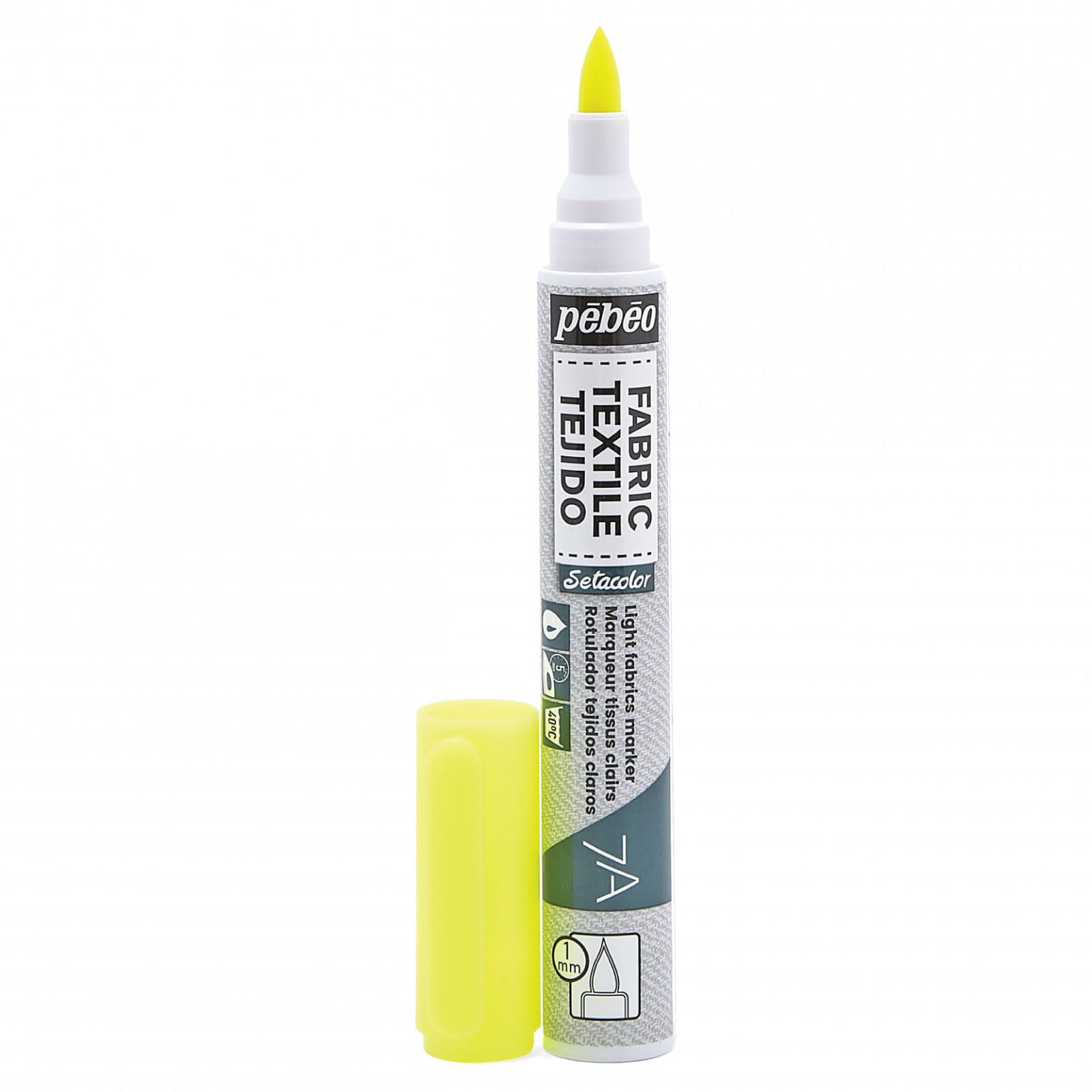 Pebeo 7A Light Flourescent Yellow Fabric Marker - 1mm — image 1