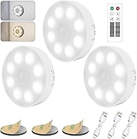Vista 9 de 6 unidades de luz con sensor de movimiento para interiores [8 LEDs], luz nocturna Electight recargable por USB, batería de 400 mAh y 3 modos de luz