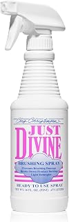 Chris Christensen Just Divine Dog Brushing Spray 16oz - Pro Detangler Prevents Damage, Smooth Grooming All Coats, Made in USA