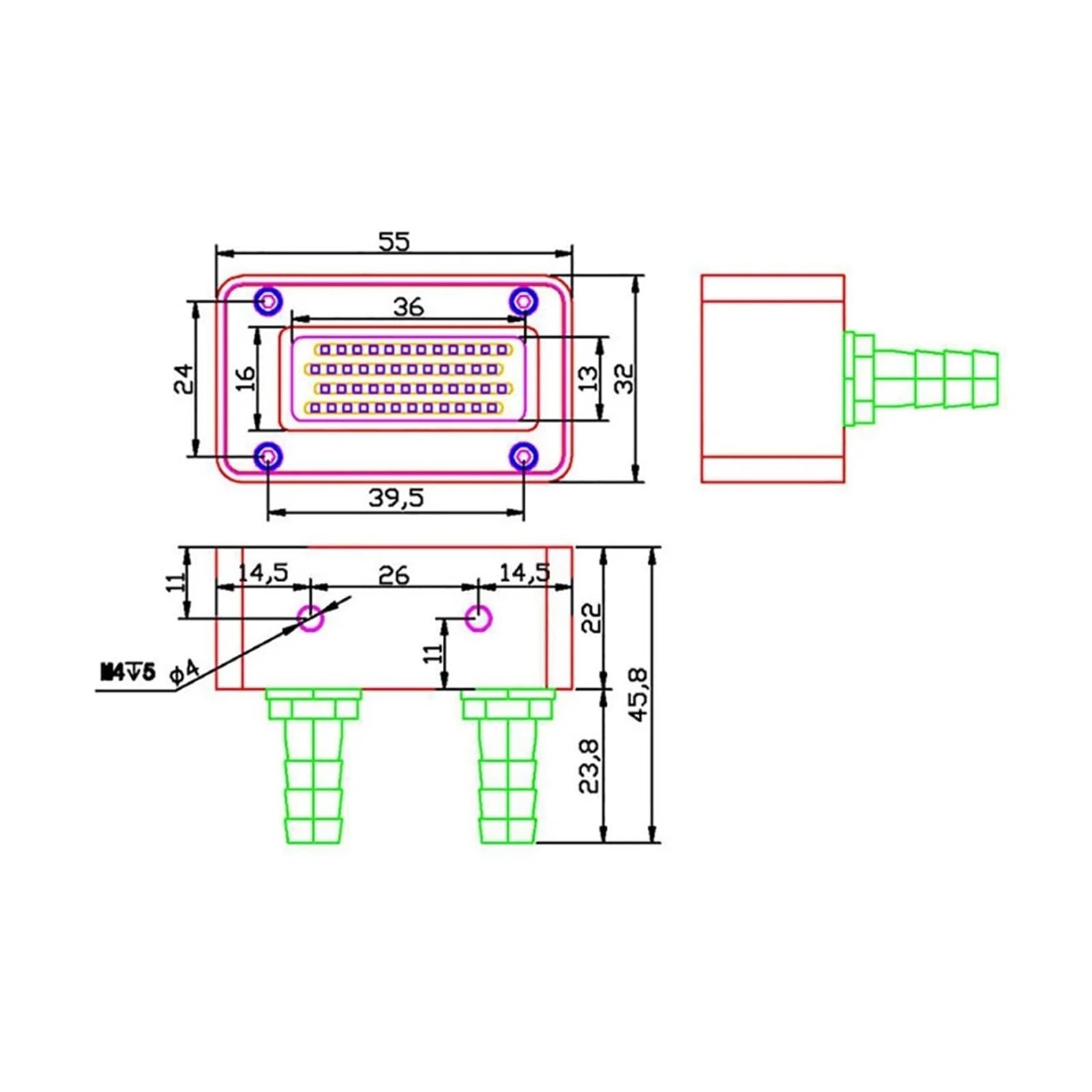 lámpara de curado UV, Luz De Curado Led Uv 35x15MM, Refrigeración Por Agua For Impresora Inyección Tinta Plana XP600 XP700 XP805, Cabezal, Secado UV(New version)