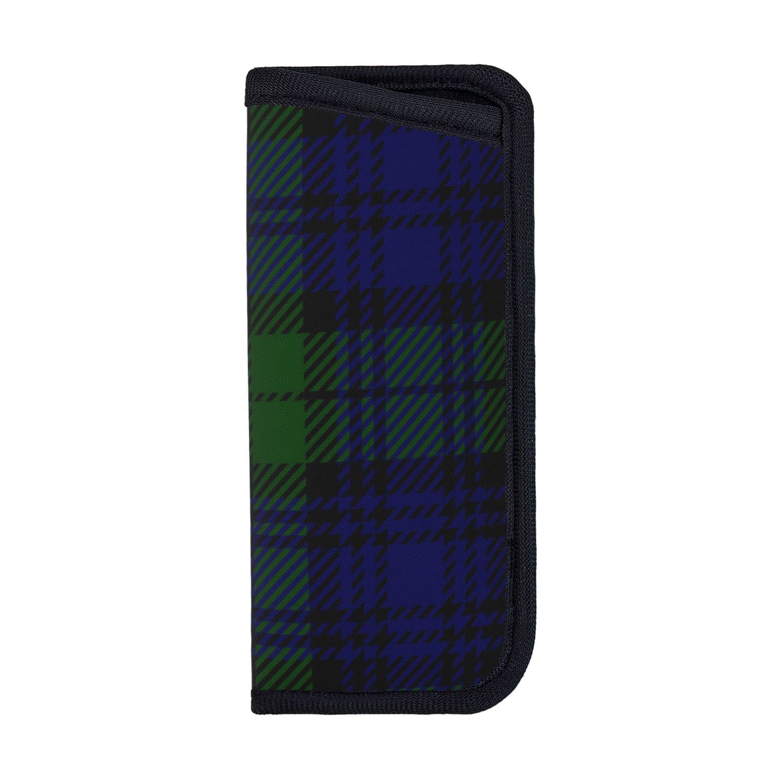 ANGYANG Soft Eyeglasses Bag Black Watch Tartan Plaid Anti-Scratch Spectacles Sleeve Portable Eyewear Case Neoprene Sunglasses Case