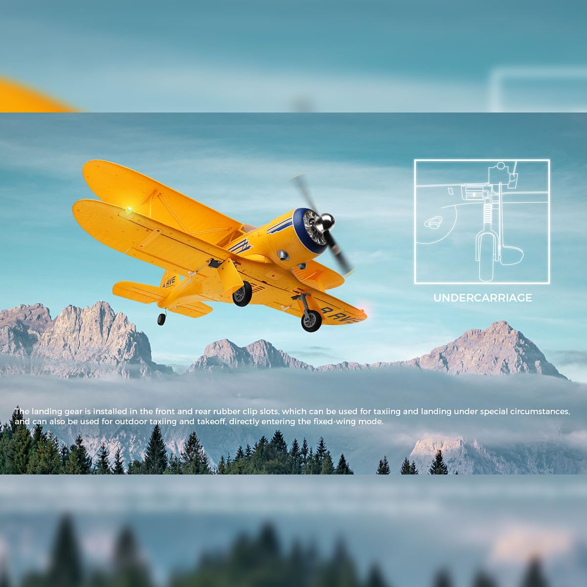 XK A300 Beech D17S - Aereo telecomandato per adulti, biplano 3D/6G 2.4G 4CH Brushless 550 mm apertura alare EPP ad ala fissa RC modello con sgancio rapido, aereo RC per adulti Beg (RTF)