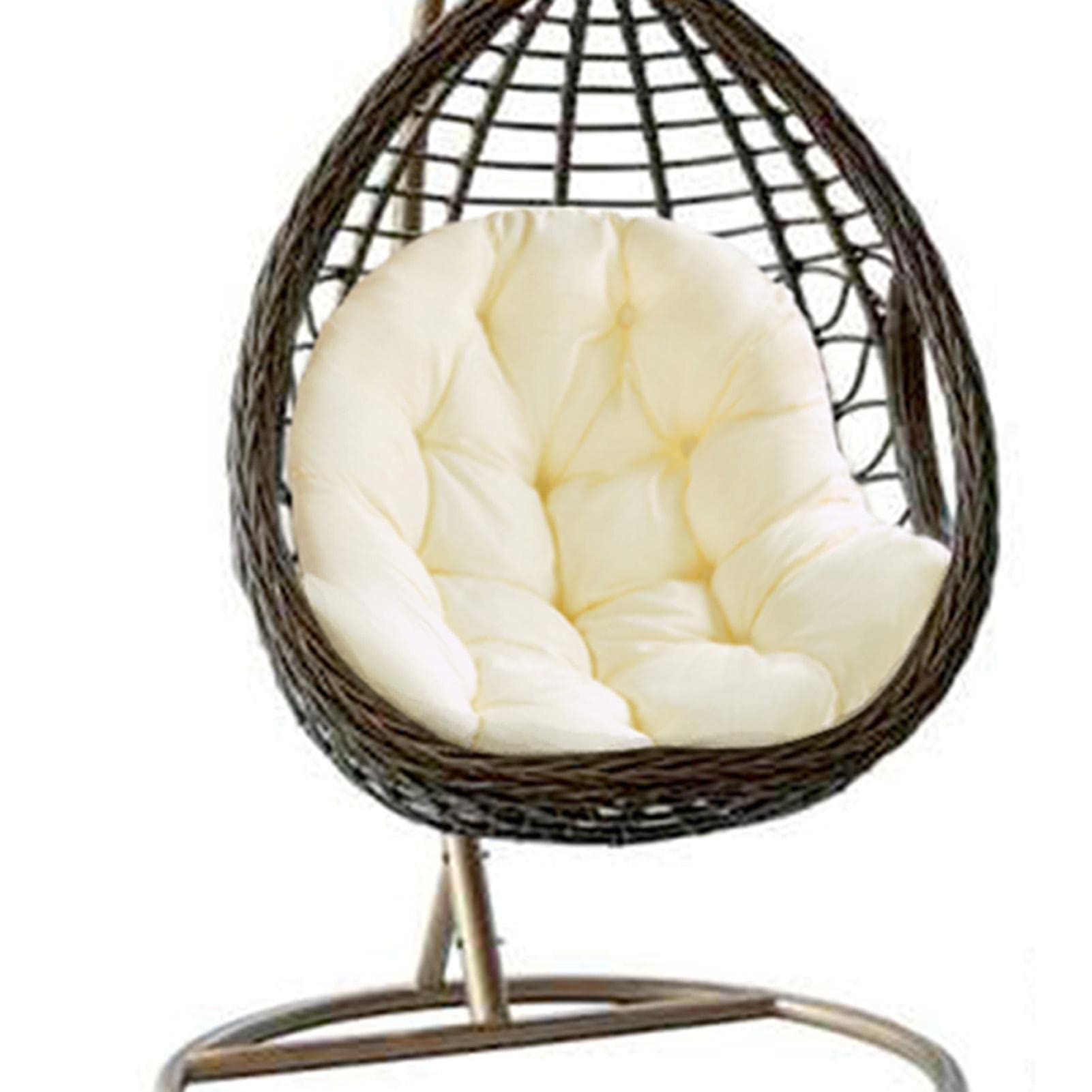 Cojín de Silla de Cesta Colgante Grueso, Lavable, Repuesto de cojín para Silla de Huevo, cojín de Silla de Huevo Colgante, , Grueso, cómodo cojín para Asiento para Interior y Exterior,