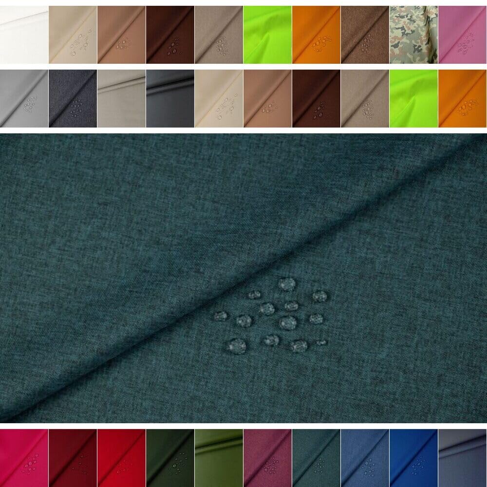 Fabrics-City Petrol-melange nylon materiał wodoodporny, tkanina Cordura, lekka tkanina outdoorowa 200 g/m², do plecaków, szycia, na kemping, wędrówki, wytrzymała tkanina nylonowa, 160 x 500 cm, 5593