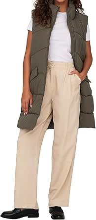 ONLY Damen Weste ONLSTINE - 100% Baumwolle, Lässiges Gilet Für Frühling