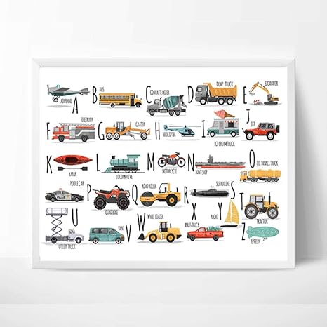 Amazon インテリア絵画 インテリアポスター プリント 車のアルファベットアートキャンバス絵画壁の写真輸送車両キャンバスアートプリント ボーイルーム保育園幼児の壁の装飾ポスターとプリント 50x70cm ウォールステッカー オンライン通販 Amazon インテリア絵画 インテリアポスター プリント 車のアルファベットアートキャンバス絵画壁の写真輸送車両キャンバスアートプリント ボーイルーム保育園幼児の壁の装飾ポスターとプリント 50x70cm ウォールステッカー オンライン通販