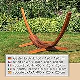 Ampel 24 XL Outdoor Hängemattengestell 400 cm Holz sibirische Lärche wetterfest Gestell Madagaskar braun - 3