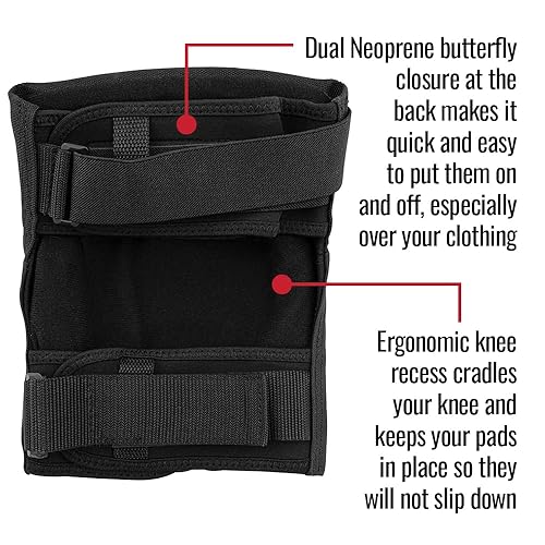 Miniatura 3 de Bont Rodilleras Pro para adultos con protección para patinaje en línea, Roller Derby, patines de parque, patinaje sobre hielo, patinaje sobre hielo,