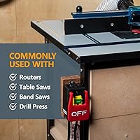 Vista 42 de POWERTEC Bloque de empuje y empujador para sierra de mesa, mesa de enrutador, sierra de cinta y ensambladora, asas ergonómicas, agarre máximo