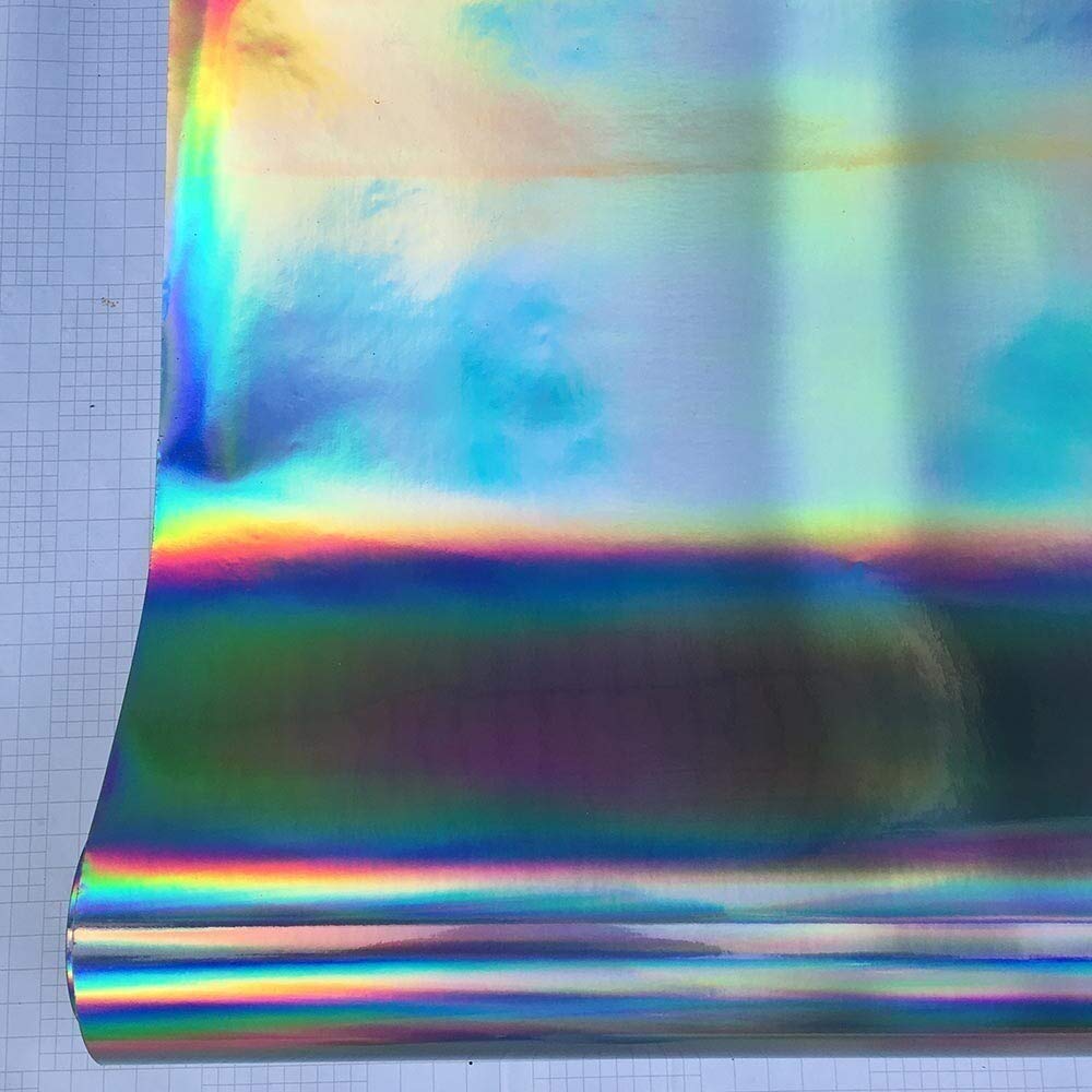 Autofolie 30 * 100 cm Silberlaser Chrombeschichtung Vinyl Holographic Auto Car Wrap Film Regenbogen -Karosserie -Dekoration Chrom Aufkleber Aufkleber Aufkleber Aufkleber -Aufkleber Auto Folie