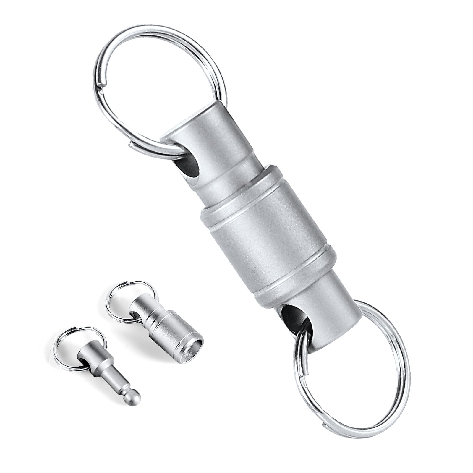 NQEUEPN Titanium Quick Release Keychain, 360-Degree Swivel Detachable Key Ring Heavy Duty Key Chain for Car Key Women Men