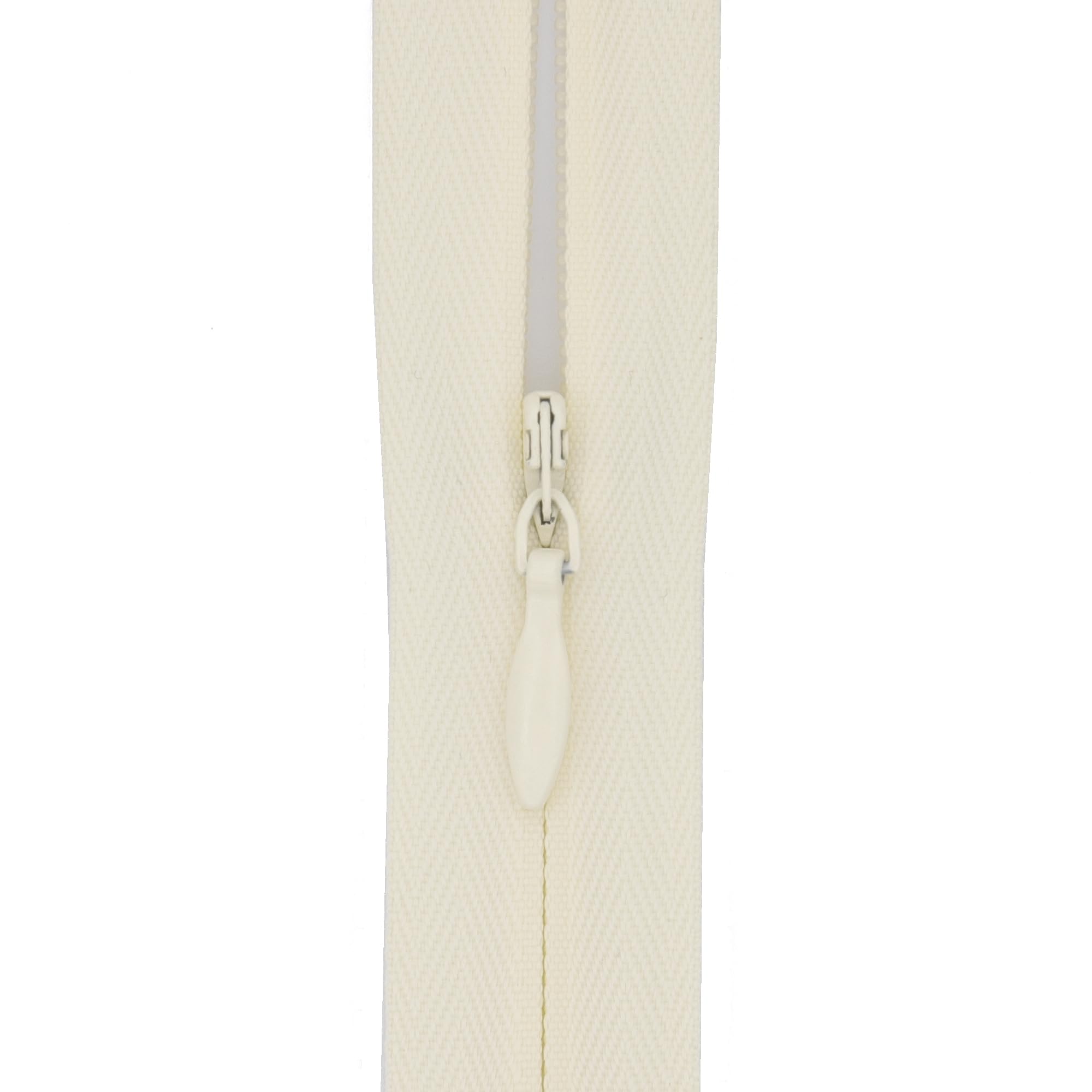 Y-Connection Cream 5X #3 Invisible Zip 22 Inch (56Cm) – Close-End-With Woven Tape For Bridal Gowns, Maxi Dresses & Large Upholstery - Hidden Nylon Zips For Tailoring & Decor (Cream)
