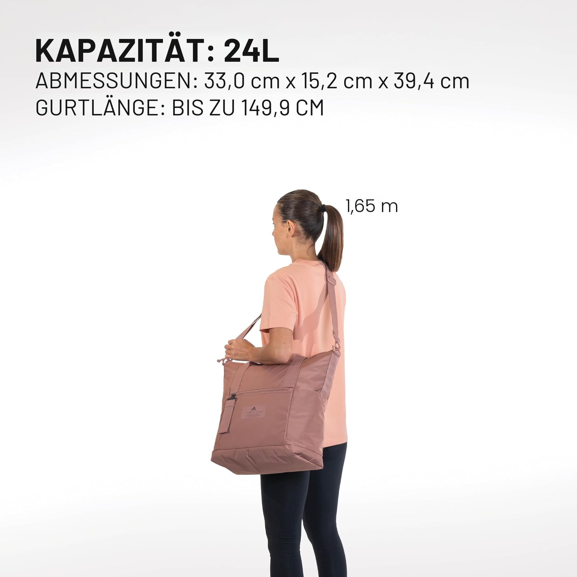 adidas Unisex All Me Tote für Damen, Große Umhängetasche mit Schultergurt Tragetasche, Alumina Beige/Grau Four