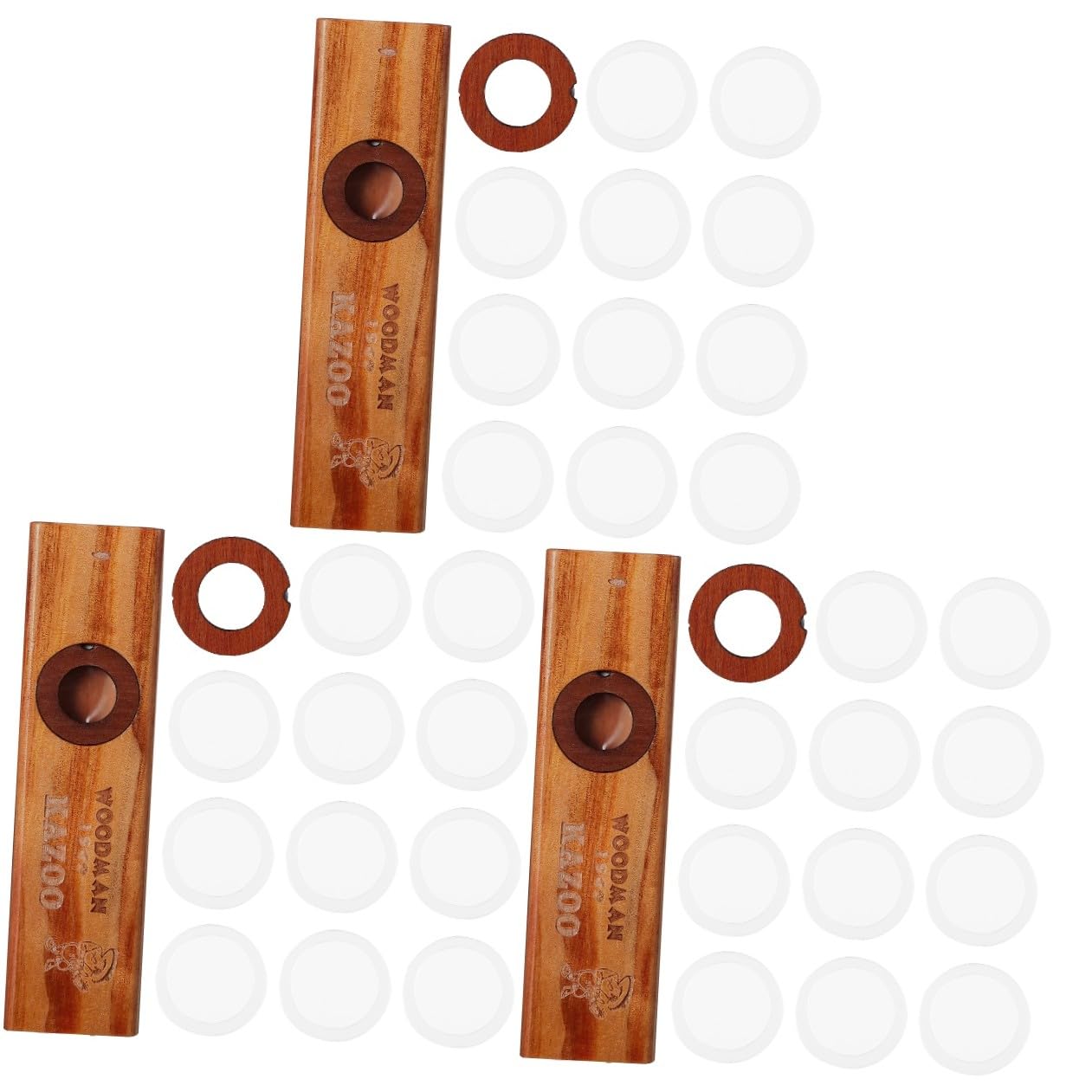 BESTonZON 3sets Kazoo Per Adulti e Strumento Facile Per Chitarra e Ukulele Include Membrane Ricambio Kazoo