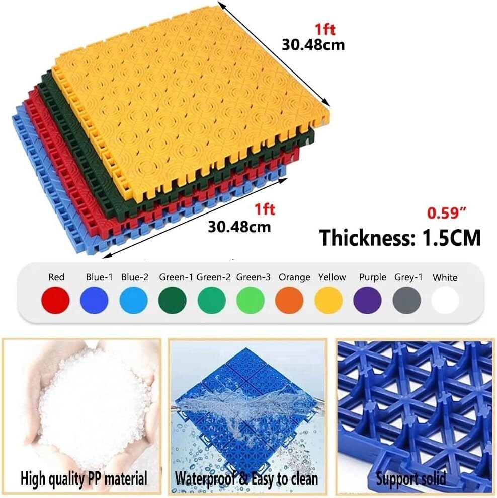 Dalles de sol modulaires exterieures jaunes clipsables Giallo - 2