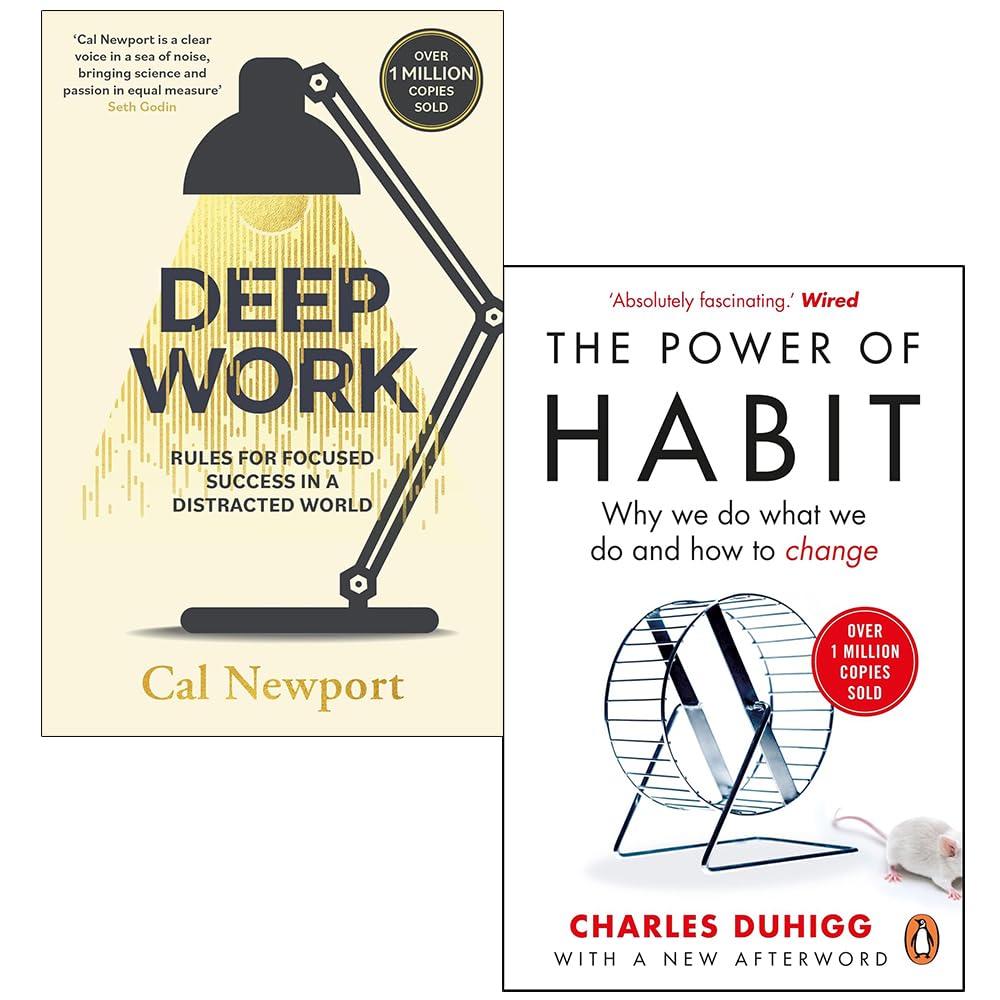Deep Work & Atomic Habits 2 Books Collection Set