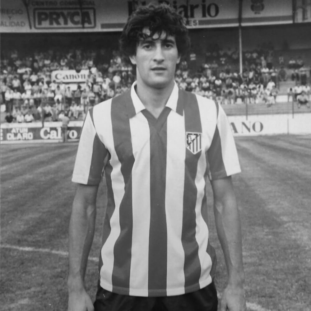 Copa - Camiseta de Fútbol - Hombre - Atletico Madrid 1985/86 - Retro - Manga Corta - Rojo/Blanco - 100% algodón