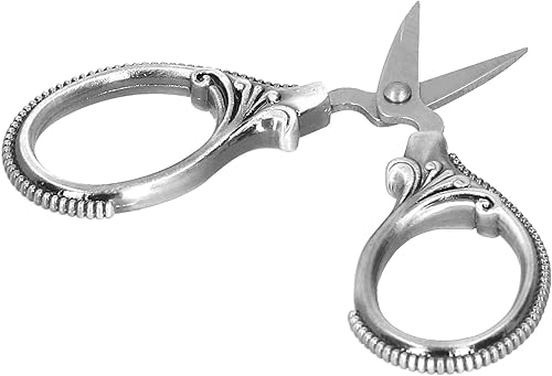 Miniatura 5 de Tijeras de costura de acero inoxidable Tijeras de costura de hilo portátil para bordado a sastre Tijeras de artesanía Cobre antiguo (Plat