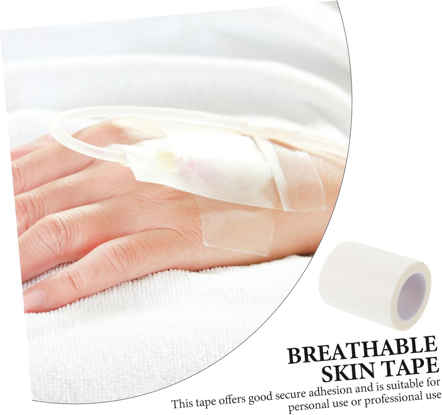 6 Rolls of Breathable Paper Non-Woven Tape Use Secure Fixation Adhesive