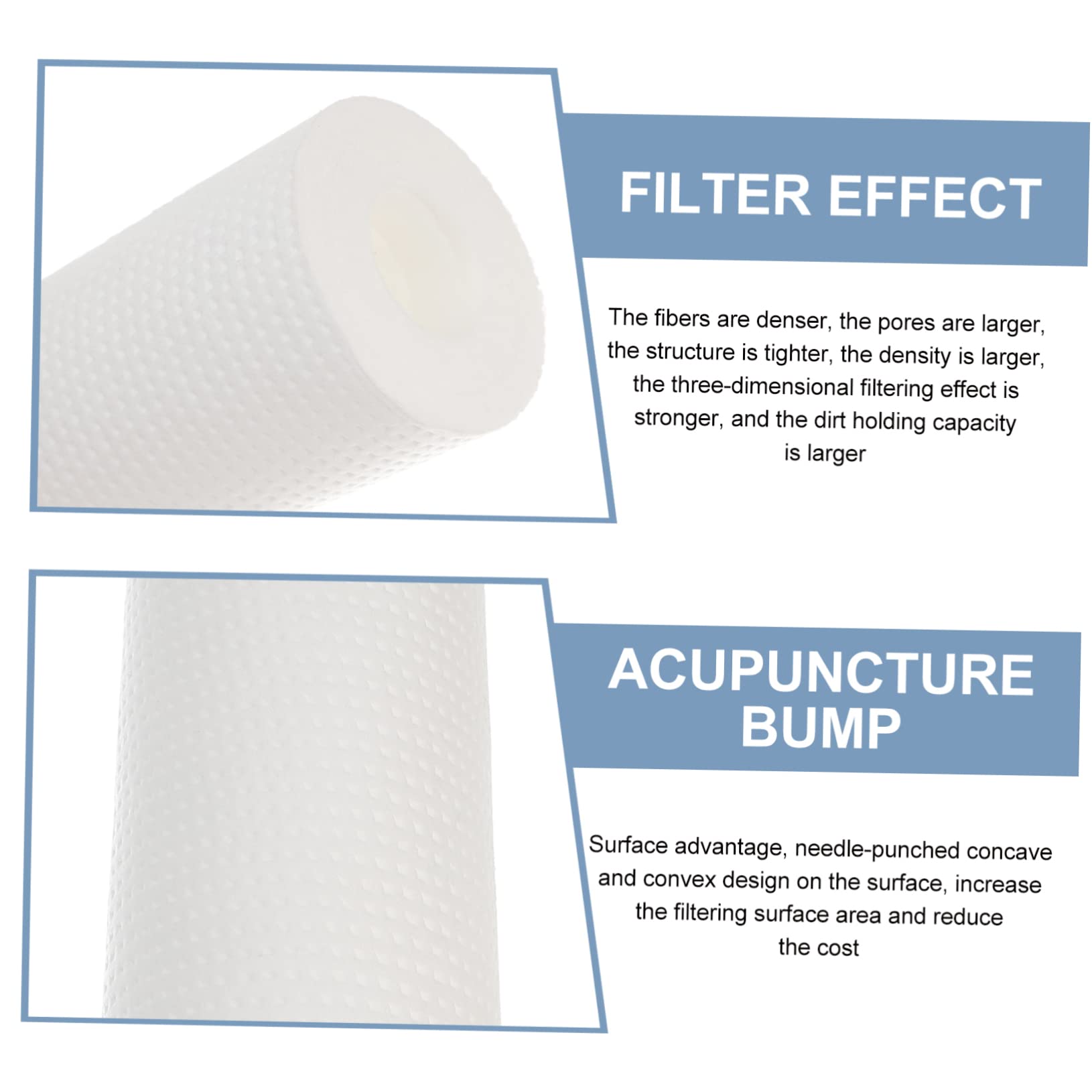 Mikikit 6Pcs Whole House Water Filter Replacement High Capacity Sediment Filter for Water Purifier Supplies Compatible with