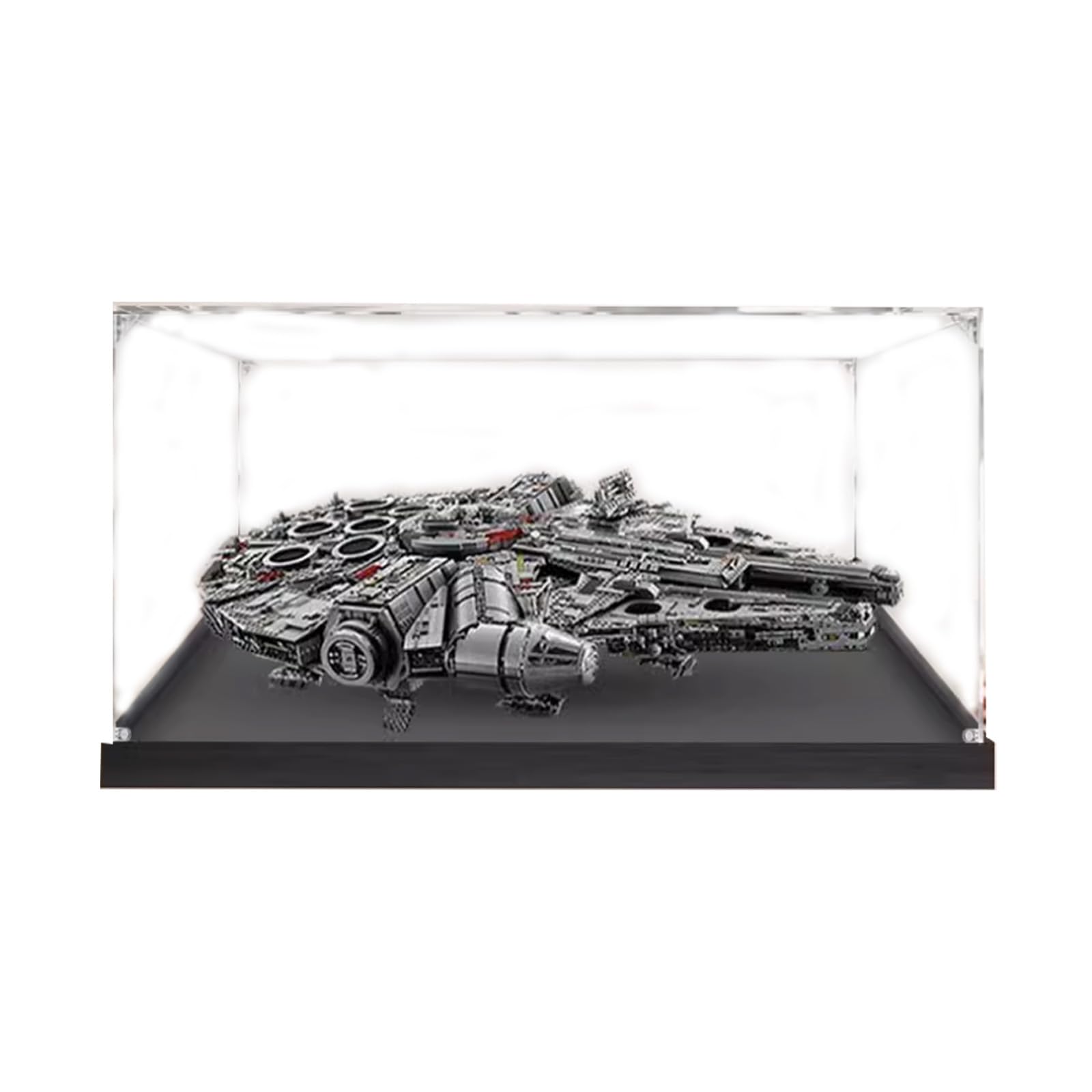 BoHeart Vitrina acrílica para Lego 75192 para modelo Millenn/ium Fal/con, caja expositora a prueba de polvo, tamaño: 88 x 39 x 58 cm (modelo no incluido) (colocación horizontal, 2 mm)