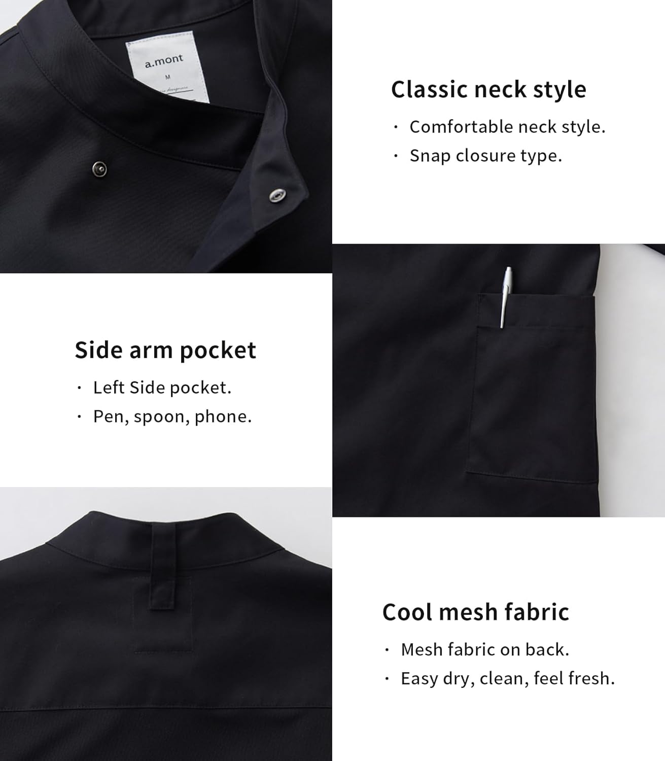 a mont Chef Coat (Signature Back Side Cooling Chef Coat AJ1972)