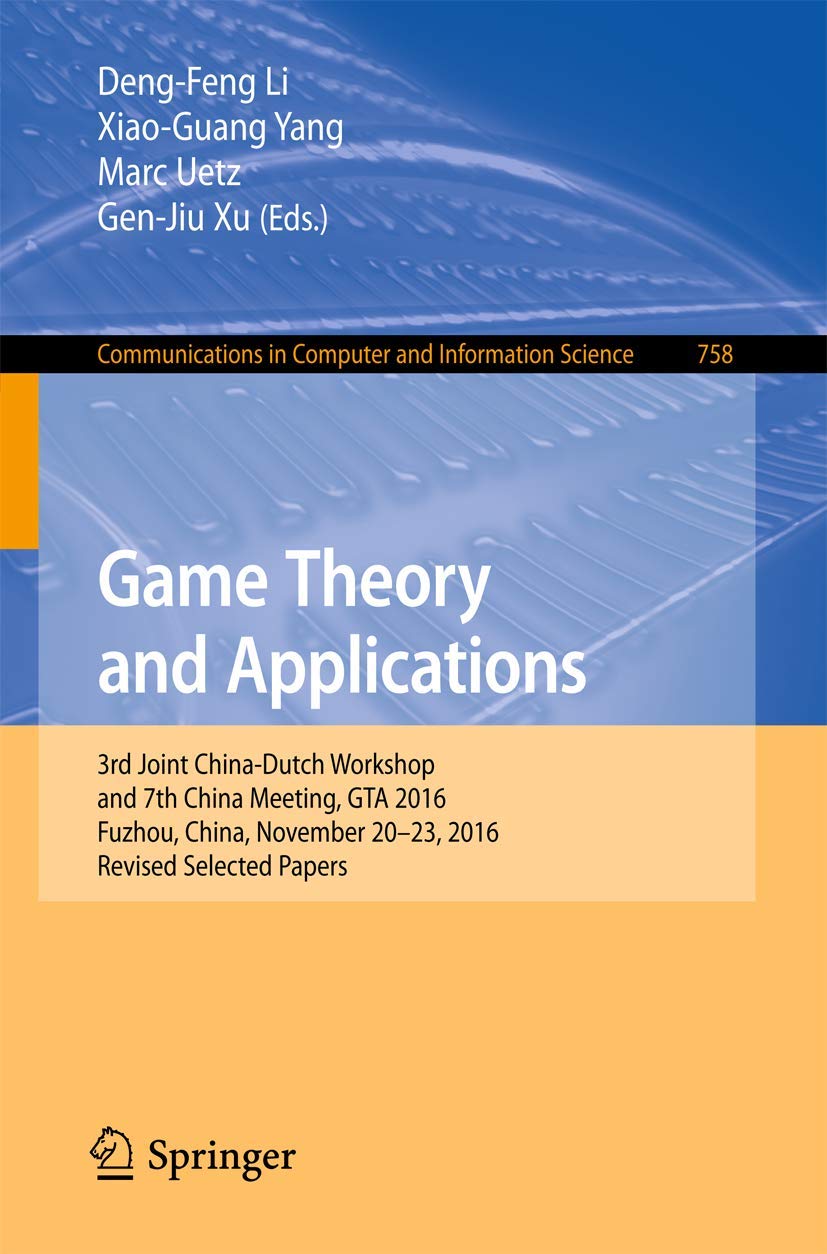 Game Theory and Applications:...