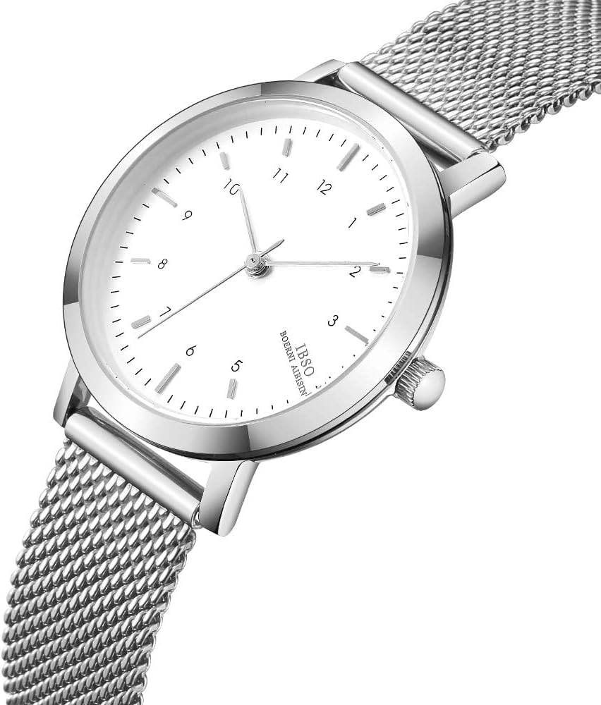 IBSO Women Stainless Steel Band Watches Ladies Quartz Wristwatches Waterproof Mesh Bracelet Watch Relogio Feminino - Image 3